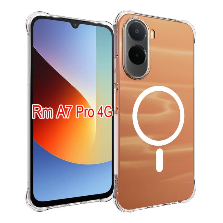 

For Redmi A7 Pro 171mm / Poco C85x 5G Shockproof Non-slip Magnetic TPU Phone Case(Transparent)