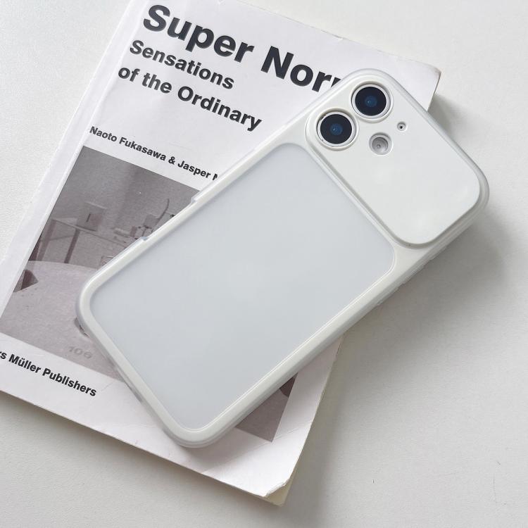 For iPhone 11 Large Window Precision Hole Skin Feel TPU Hybrid PC Phone Case(White)