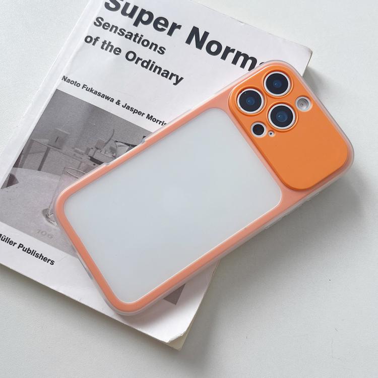For iPhone 16 Pro Large Window Precision Hole Skin Feel TPU Hybrid PC Phone Case(Orange)