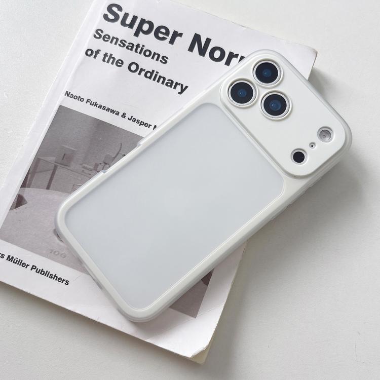 For iPhone 17 Pro Large Window Precision Hole Skin Feel TPU Hybrid PC Phone Case(White)