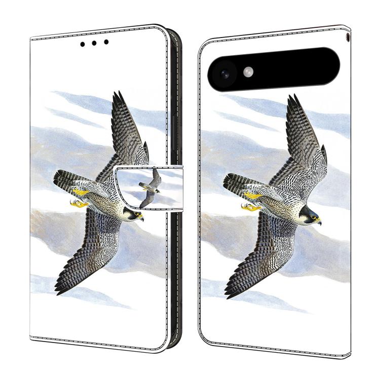 For iPhone Air Crystal-Like Painted Vegan Leather Phone Case(Eagle)