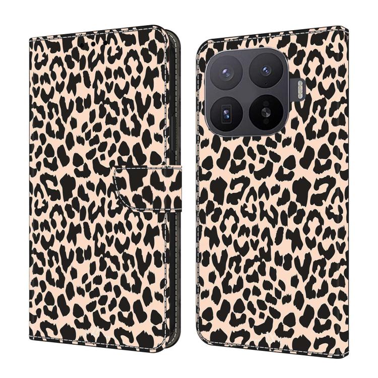 For Xiaomi 17T Pro 5G Crystal-Like Painted Vegan Leather Phone Case(Leopard Print)