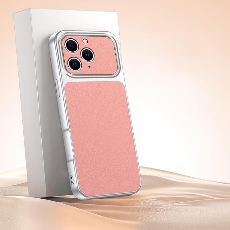

For iPhone 12 Pro Lambskin Series Skin Feel Shockproof Phone Case(Pink)