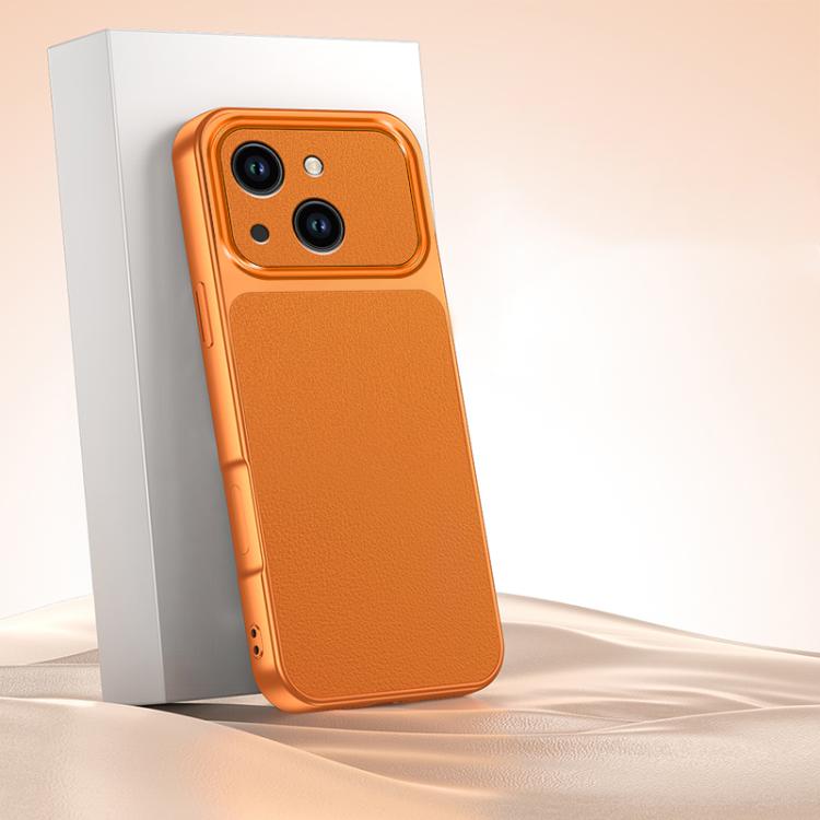 For iPhone 13 Lambskin Series Skin Feel Shockproof Phone Case(Orange) — купить у Sunsky-online WW