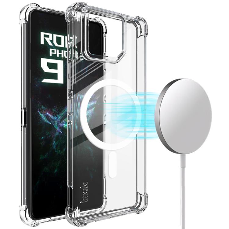 

For Asus ROG Phone 9/ROG Phone 9 Pro imak Magnetic Shockproof Airbag TPU Phone Case(Transparent)