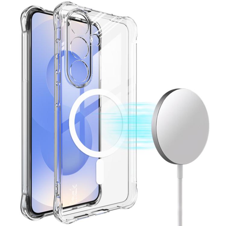 For Samsung Galaxy S26 5G imak Magnetic Shockproof Airbag TPU Phone Case(Transparent)