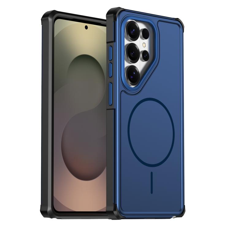 For Samsung Galaxy S26 Ultra 5G Solid Color 2 in 1 Magnetic Airbag Shockproof Phone Case(Blue)