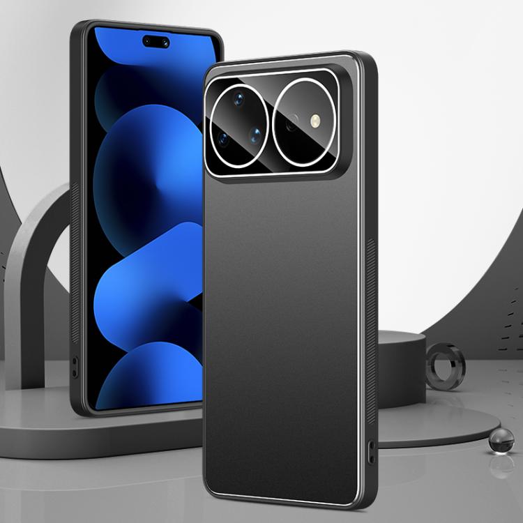 For Huawei nova 16 Ultra Golden Shield Metal Frosted Lens Film Phone Case(Black)