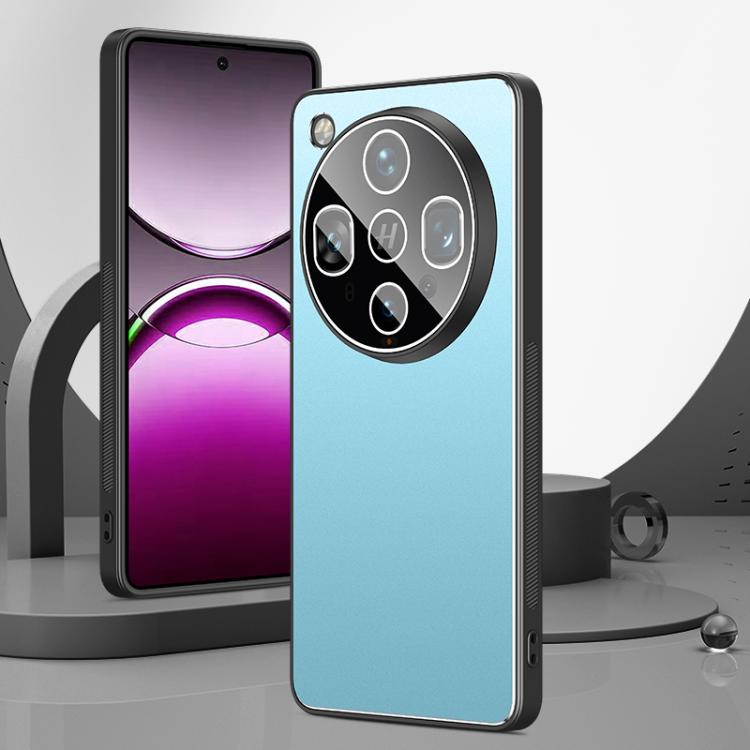 For OPPO Find X8 Ultra Golden Shield Metal Frosted Lens Film Phone Case(Blue)