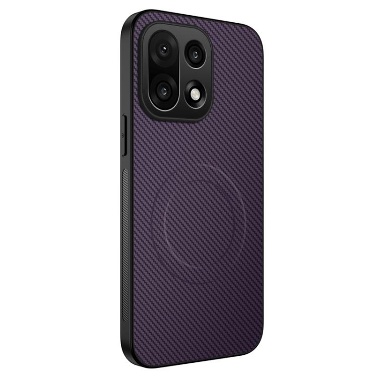 

For OnePlus 15 5G WANLONFENG TQ Series Magnetic Carbon Fiber Texture PC Hybrid TPU Phone Case(Purple)
