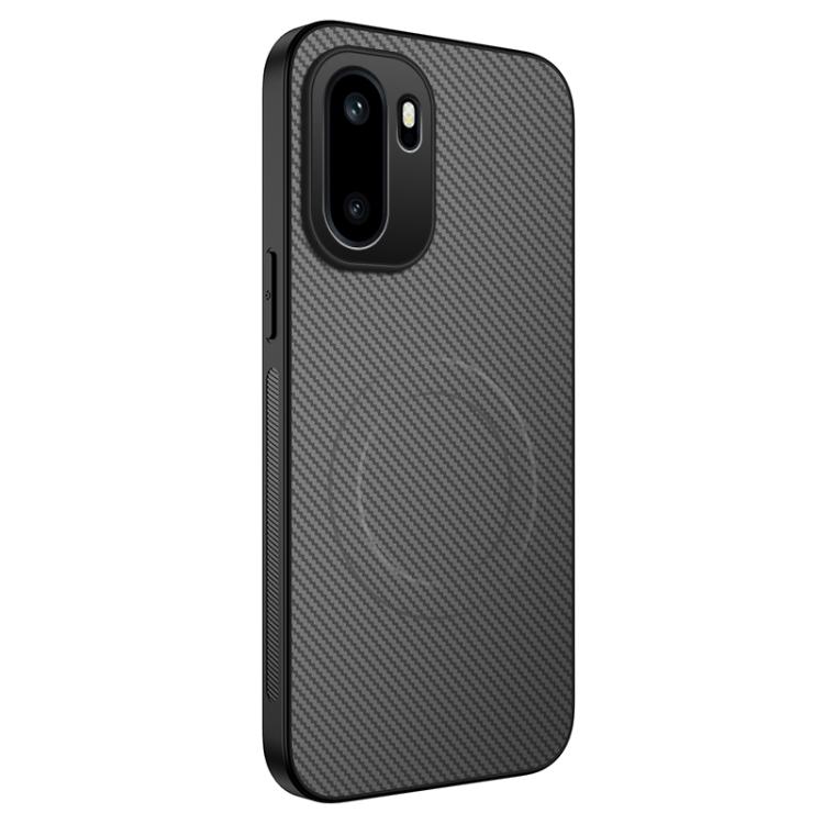 

For OnePlus Ace 6T / Ace 6 / 15R 5G WANLONFENG TQ Series Magnetic Carbon Fiber Texture PC Hybrid TPU Phone Case(Grey)
