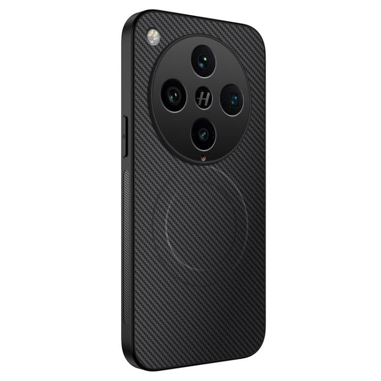 

For OPPO Find X8 Pro 5G WANLONFENG TQ Series Magnetic Carbon Fiber Texture PC Hybrid TPU Phone Case(Black)