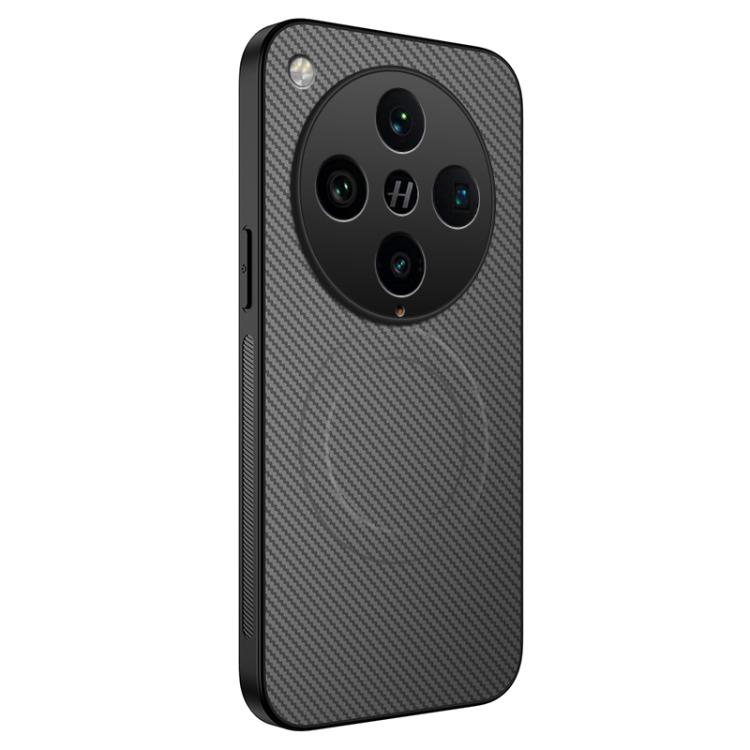 

For OPPO Find X8 Pro 5G WANLONFENG TQ Series Magnetic Carbon Fiber Texture PC Hybrid TPU Phone Case(Grey)