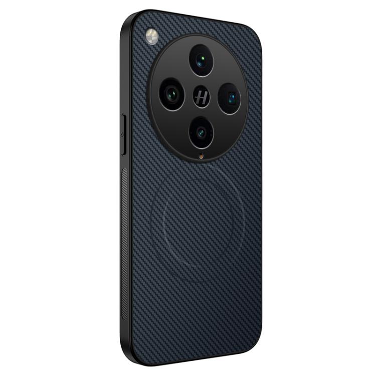 

For OPPO Find X8 Pro 5G WANLONFENG TQ Series Magnetic Carbon Fiber Texture PC Hybrid TPU Phone Case(Sapphire Blue)