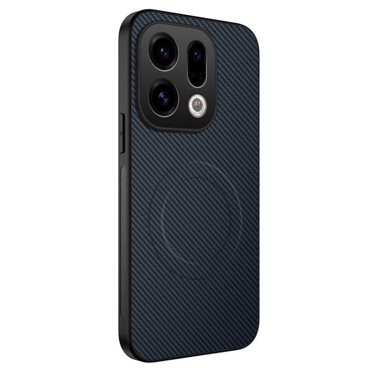 

For OPPO Find X9 5G WANLONFENG TQ Series Magnetic Carbon Fiber Texture PC Hybrid TPU Phone Case(Sapphire Blue)