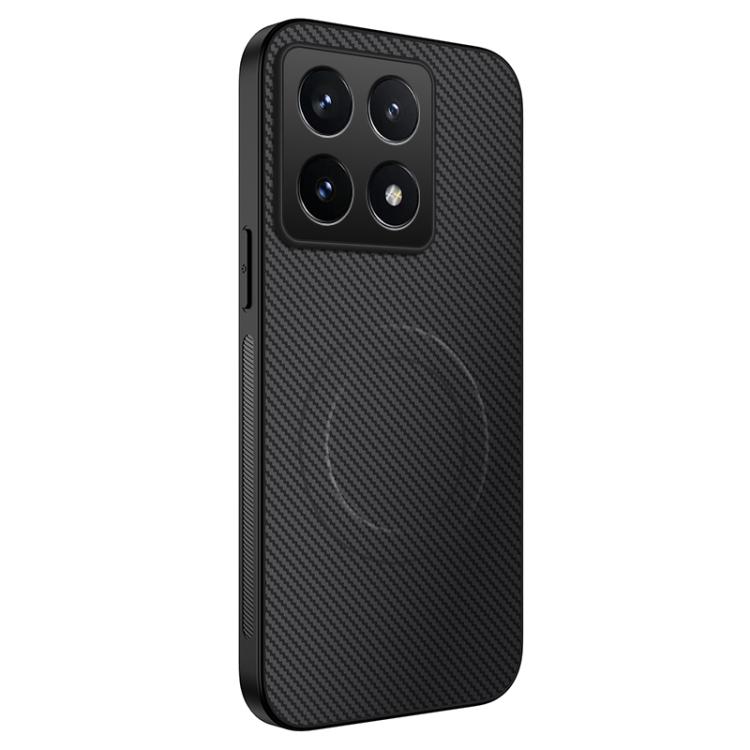 

For Xiaomi 14T Pro WANLONFENG TQ Series Magnetic Carbon Fiber Texture PC Hybrid TPU Phone Case(Black)