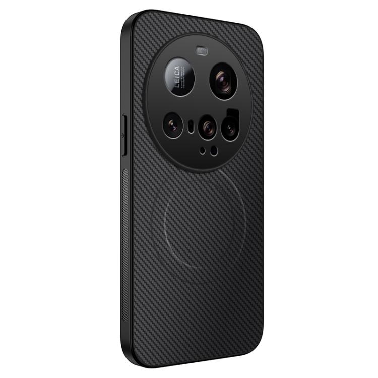 

For Xiaomi 15 Ultra WANLONFENG TQ Series Magnetic Carbon Fiber Texture PC Hybrid TPU Phone Case(Black)