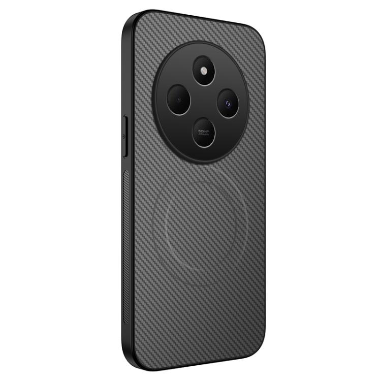 

For Redmi 14C 4G / 14R 5G WANLONFENG TQ Series Magnetic Carbon Fiber Texture PC Hybrid TPU Phone Case(Grey)