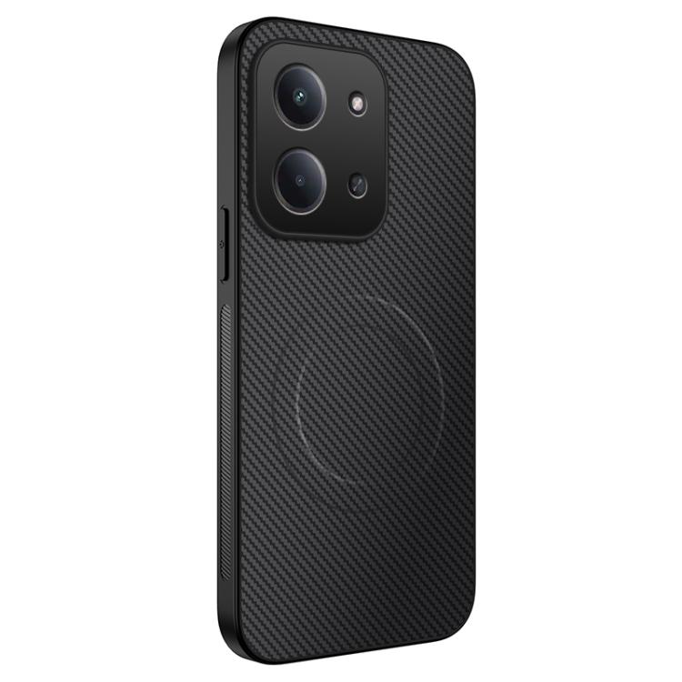 

For Redmi 15C 5G / 4G Global 171mm WANLONFENG TQ Series Magnetic Carbon Fiber Texture PC Hybrid TPU Phone Case(Black)