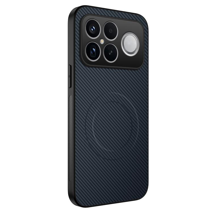 

For Redmi K90 Pro Max 5G / Poco F8 Ultra WANLONFENG TQ Series Magnetic Carbon Fiber Texture PC Hybrid TPU Phone Case(Sapphire Blue)