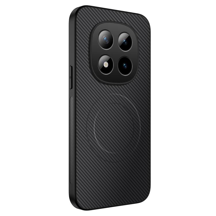

For Redmi Note 15 Pro 4G Global 163.2mm WANLONFENG TQ Series Magnetic Carbon Fiber Texture PC Hybrid TPU Phone Case(Black)