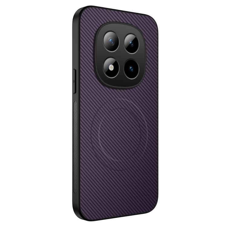 

For Redmi Note 15 Pro 5G Global 163.6mm WANLONFENG TQ Series Magnetic Carbon Fiber Texture PC Hybrid TPU Phone Case(Purple)