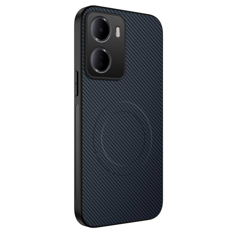 

For Redmi 15a 5G WANLONFENG TQ Series Magnetic Carbon Fiber Texture PC Hybrid TPU Phone Case(Sapphire Blue)
