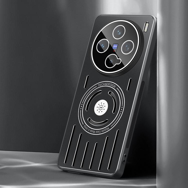 For vivo X200 Pro mini Aromatherapy Full Coverage Lens Magnetic Heat Dissipation Phone Case(Graphite Black)