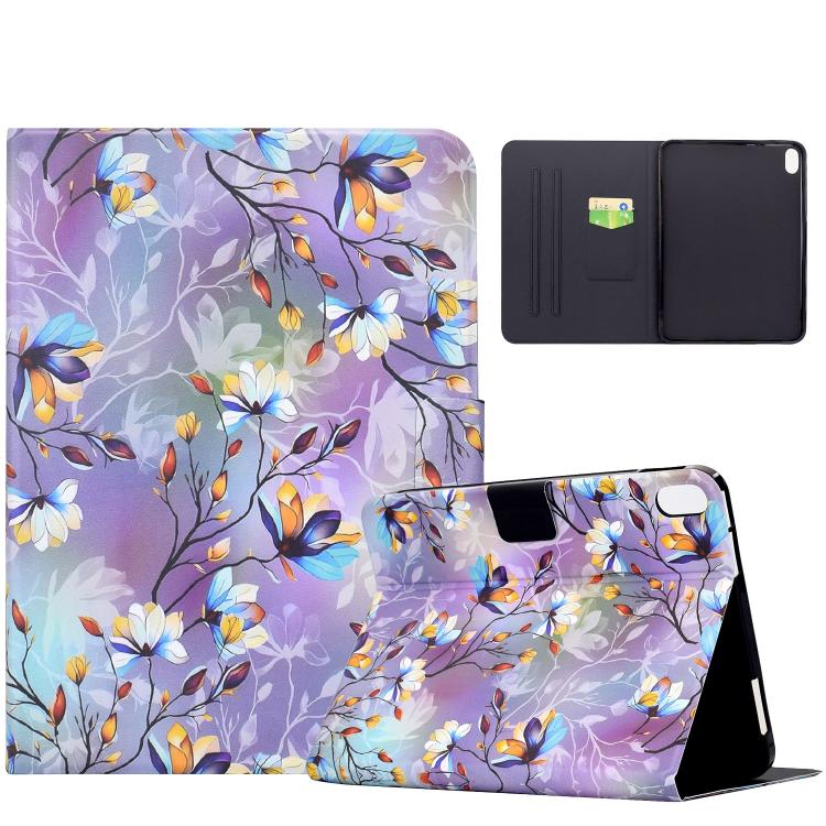 For Samsung Galaxy Tab S11 Voltage Sewing Thread Painted Vegan Leather Smart Tablet Case(Magnolia)
