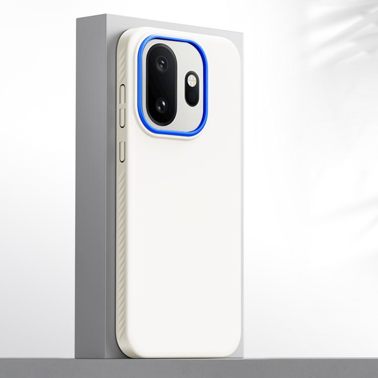 

For OnePlus 15T Blues Series Skin Feel Magnetic PC Phone Case(White)