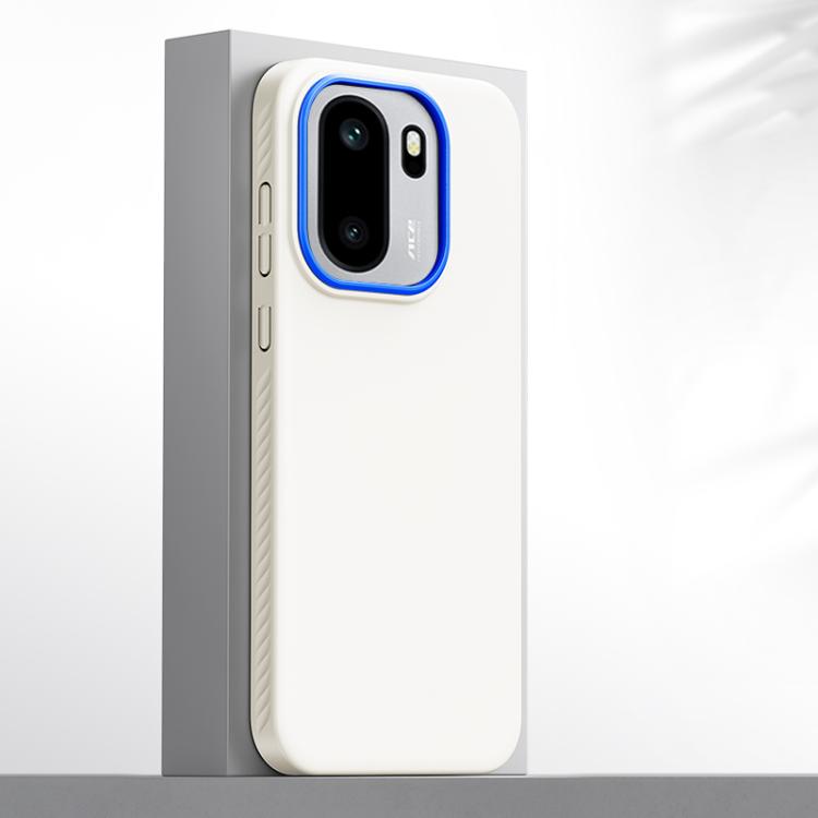 

For OnePlus Ace 6 Blues Series Skin Feel Magnetic PC Phone Case(White)