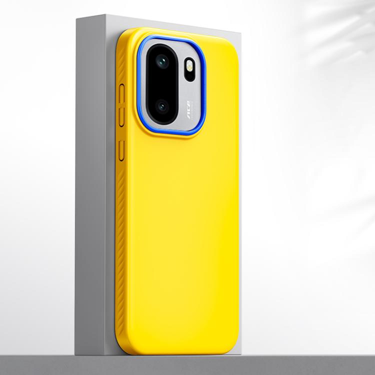 

For OnePlus Ace 6 Blues Series Skin Feel Magnetic PC Phone Case(Yellow)