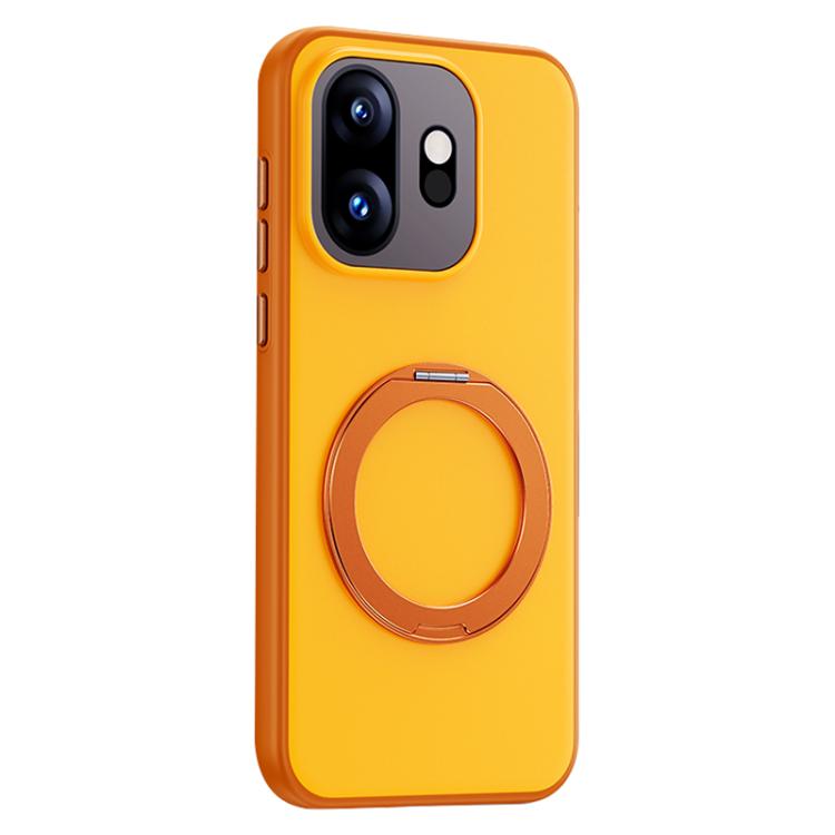 

For OnePlus 15T Boundless Series Skin Feel Magnetic Holder Phone Case(Orange)
