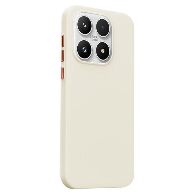 

For Xiaomi 17 Boundless Series Rock Sand Magnetic Phone Case(Beige)