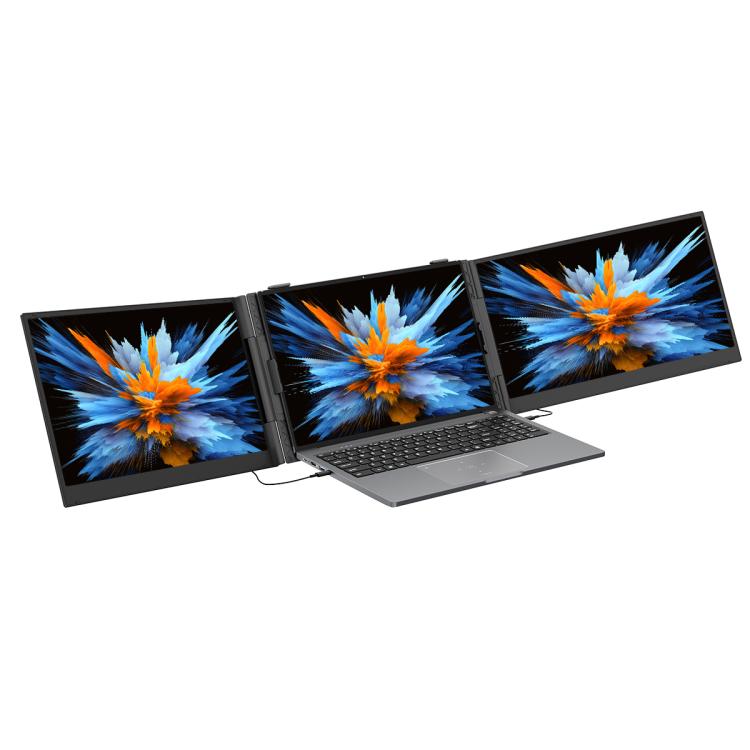 [HK Warehouse] Blackview DCM6 14 inch Dual Screen Portable Laptop Extension Monitor with Stand(Grey)