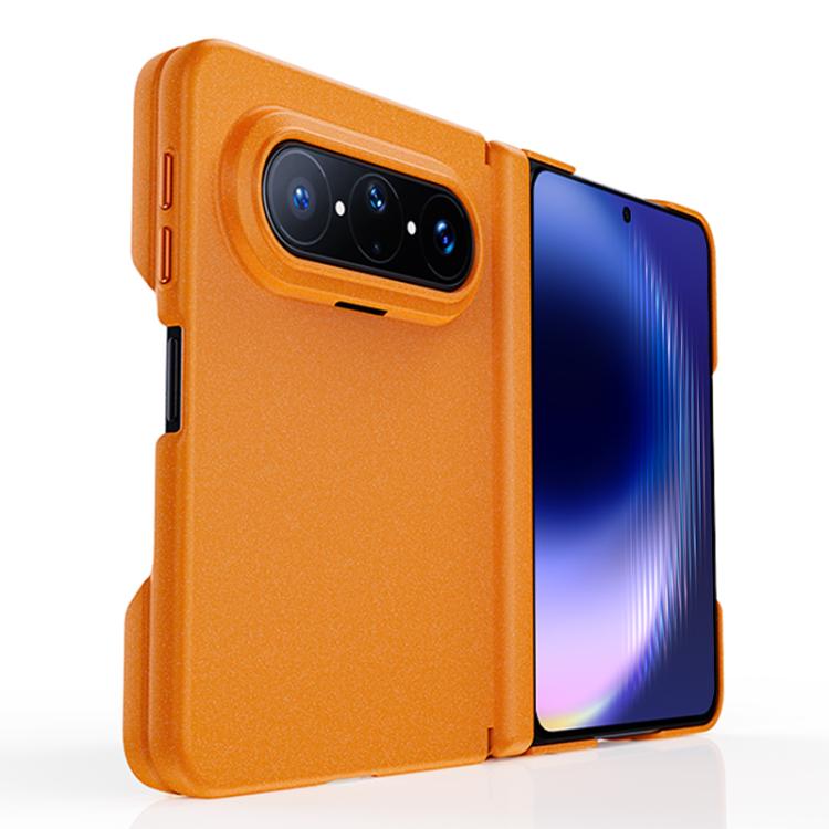

For Huawei Pura X Max Boundless Series Rock Sand Dual Center Magnetic Phone Case(Orange)