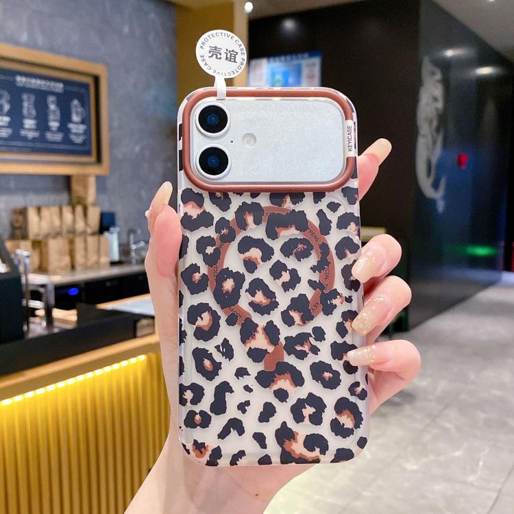 For iPhone 17 Leopard Print Design PC + TPU Magnetic Phone Case(Brown) — купить у Sunsky-online WW