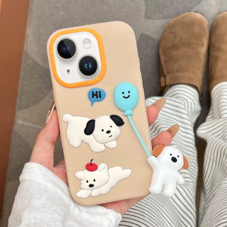 

For iPhone 13 Cute Balloon Dog Design Silicone Shockproof Phone Case