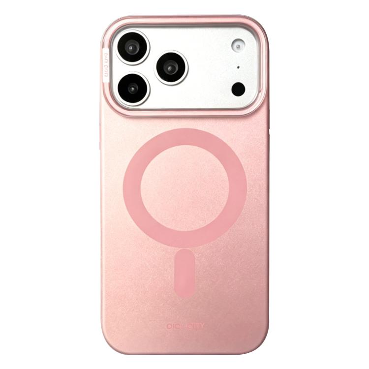 

For iPhone 17 Pro Max CICI-CITY CH-65 Moonlight Sheen Metallic Texture Magnetic Phone Case(Pink)