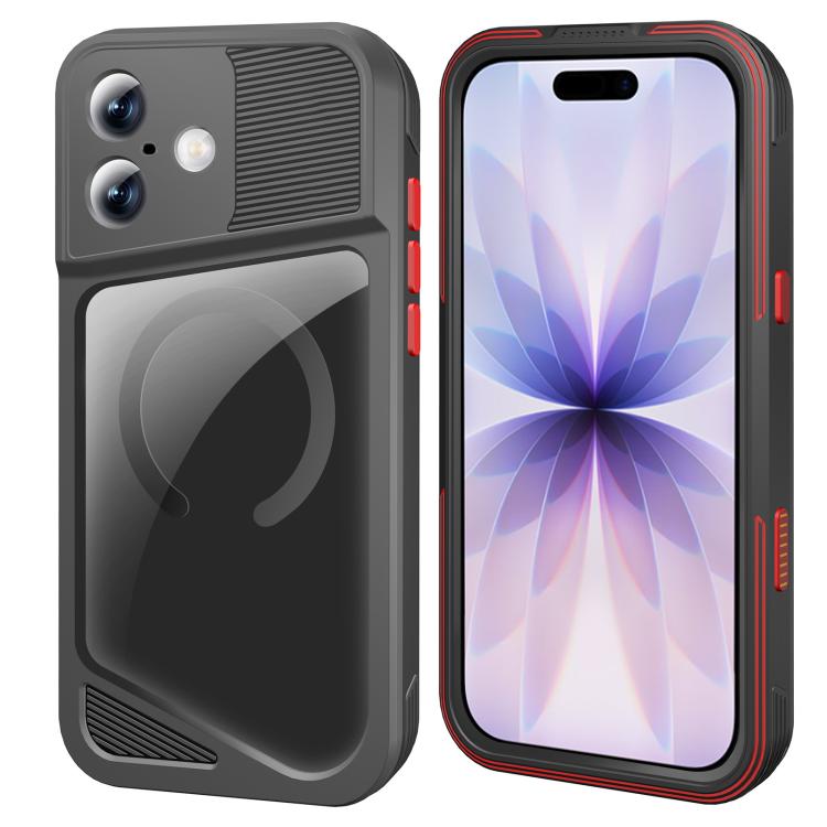 For iPhone 17 RedPepper GTM Series IP68 Waterproof Magnetic Diving Phone Case(Black)