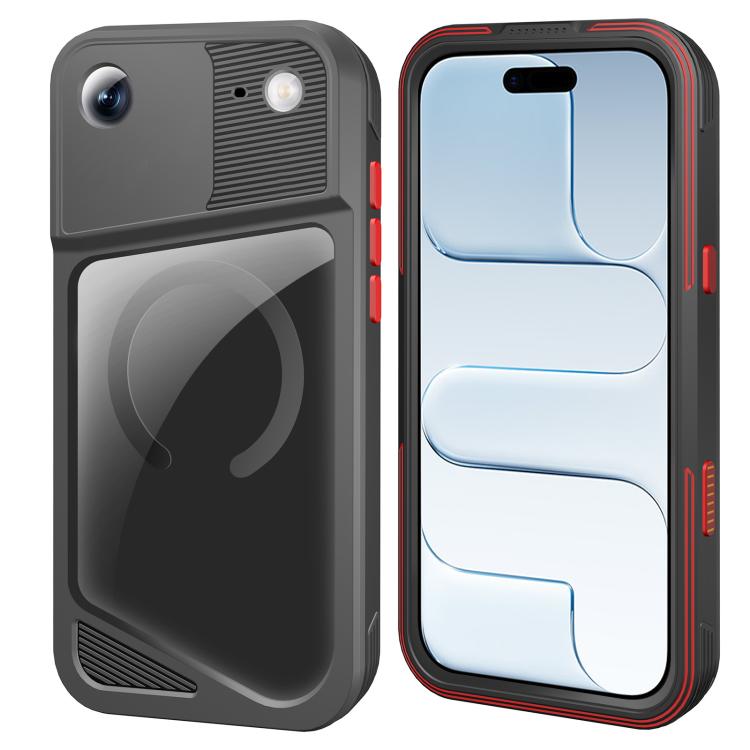 For iPhone Air RedPepper GTM Series IP68 Waterproof Magnetic Diving Phone Case(Black)