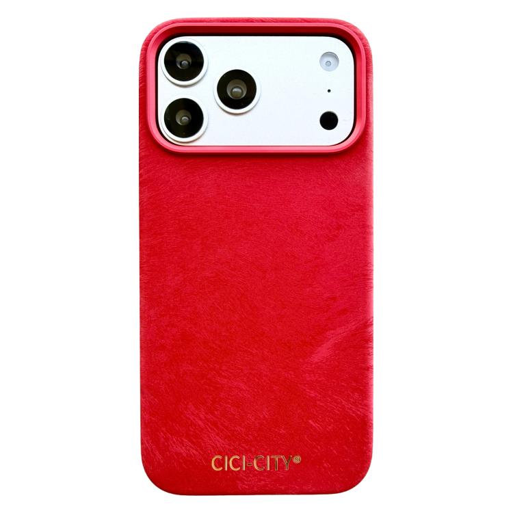 

For iPhone 17 Pro Max CICI-CITY CH-67 Velvet Invisible Magnetic Solid Color Phone Case(Pink)