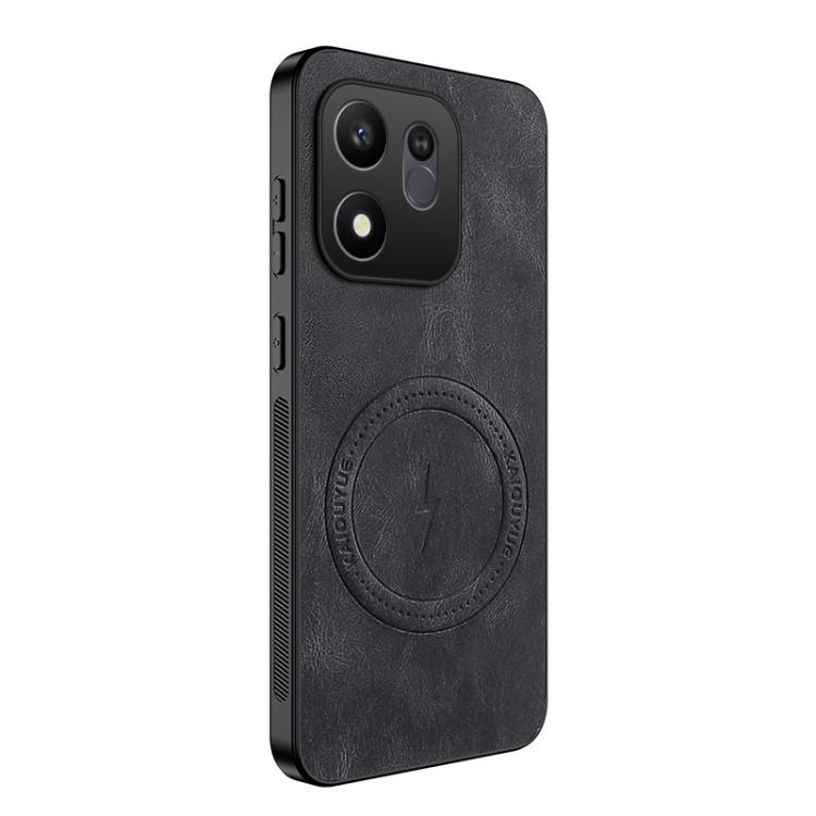 For Honor 600 Smart 5G WANLONFENG SD Series Nappa Texture Magnetic Phone Case(Black)