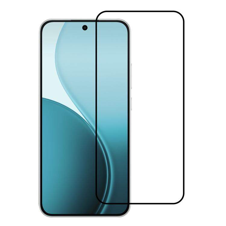 

For OPPO F33 5G High Aluminum Full Screen Silk Printing Tempered Glass Film, Support Fingerprint Unlocking