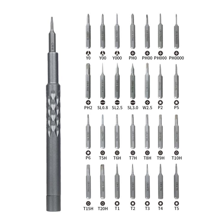 Kaisi 28 in 1 Portable Manual Precision S2 Alloy Steel Screwdriver Set