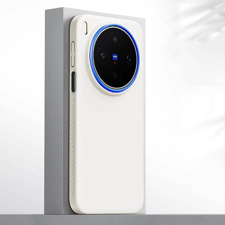 

For vivo X300s Blues Series Skin Feel Magnetic PC Phone Case(White)