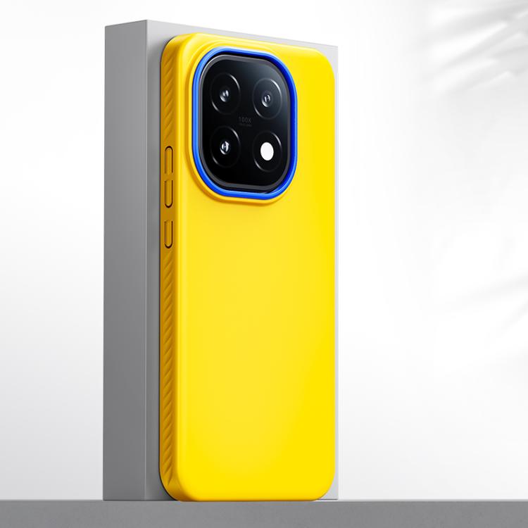 

For vivo iQOO 15 Blues Series Skin Feel Magnetic PC Phone Case(Yellow)