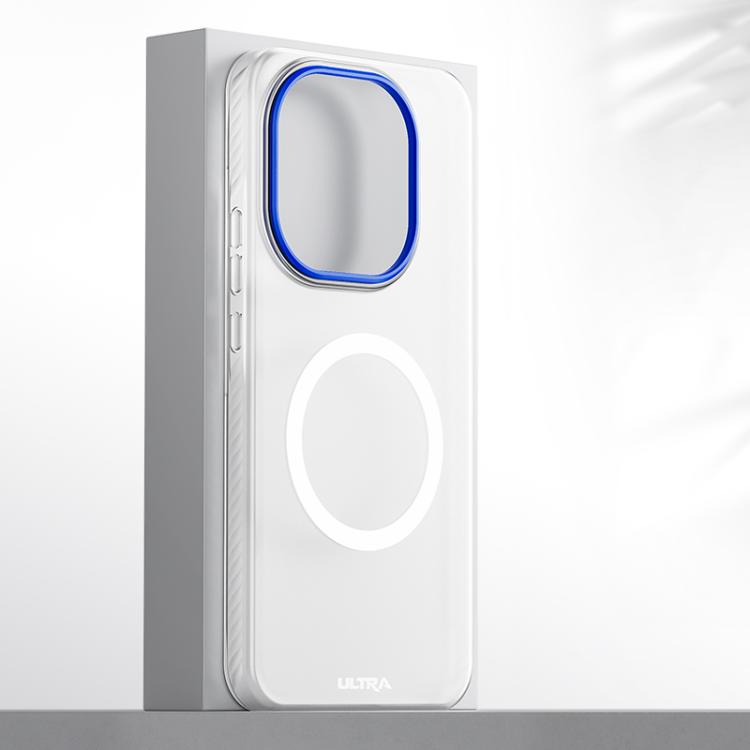 For vivo iQOO 15 Blues Series Skin Feel Magnetic PC Phone Case(Transparent White)