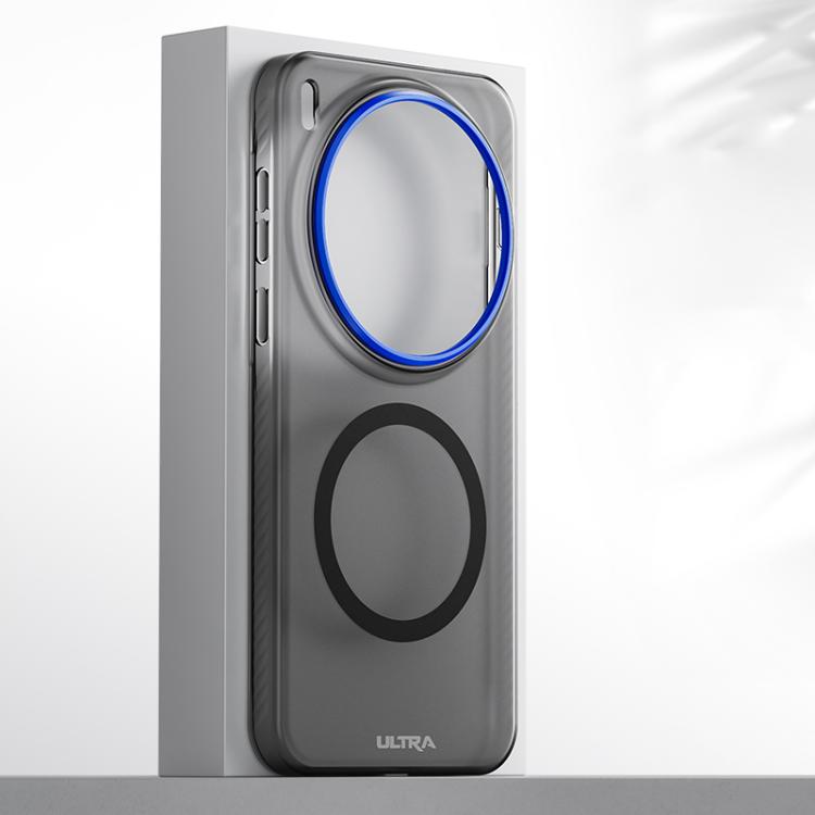 

For vivo X300 Blues Series Skin Feel Magnetic PC Phone Case(Transparent Black)