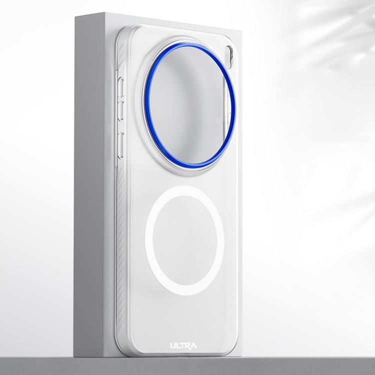 For vivo X200 Pro mini Blues Series Skin Feel Magnetic PC Phone Case(Transparent White)